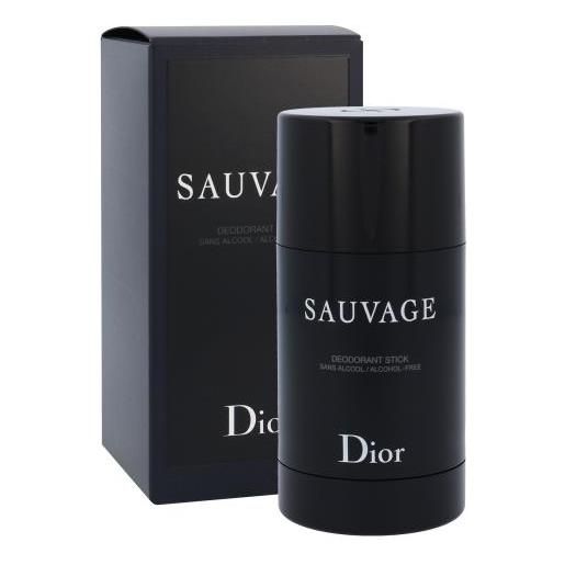 Christian Dior sauvage 75 ml in stick deodorante senza alluminio per uomo
