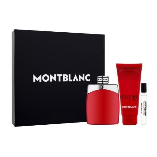 Montblanc legend red cofanetti eau de parfum 100 ml + eau de parfum 7,5 ml + gel doccia 100 ml per uomo