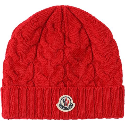 MONCLER cappello beanie in maglia di lana a trecce