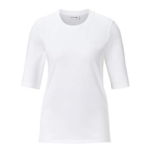 Lacoste-women s tee-shirt-tf9424-00, bianco, 38
