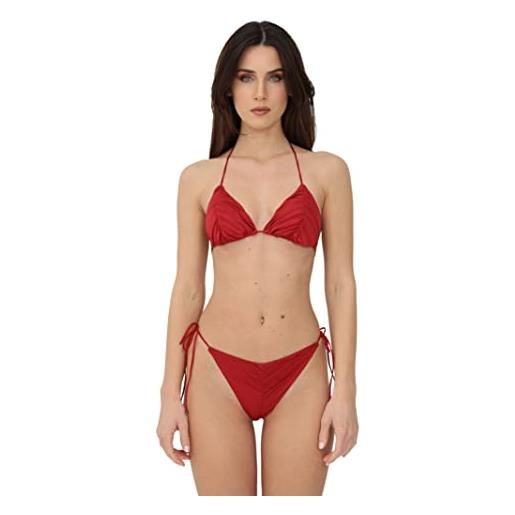 EFFEK f**k bikini rosso da donna con drappeggio donna beachwear l