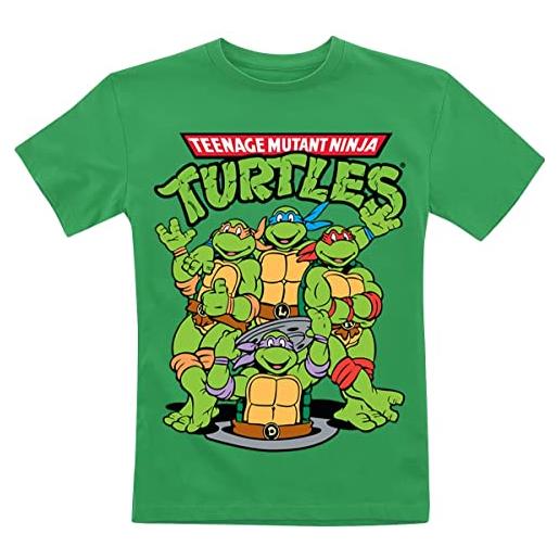 Teenage Mutant Ninja Turtles officially licensed merchandise tmnt group unisex kids t shirts - green 5/6 years