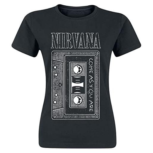 Nirvana as you are tape donna t-shirt nero m 100% cotone regular