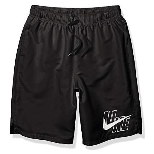 Nike costume da bagno da uomo, con logo standard, 22,9 cm, nero, bianco, medium