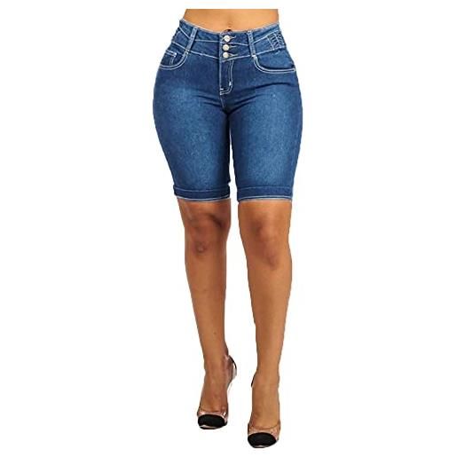 WAEKQIANG new sexy fashion ladies denim pantaloncini skinny jeans aderenti elasticizzati a vita alta pantaloncini slim jeans corti elasticizzati al ginocchio