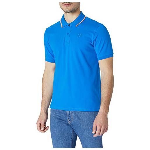 North sails polo s/s w/embroidery, royal, large uomo