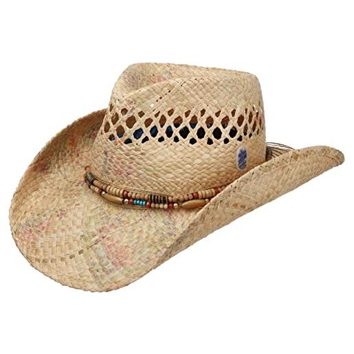 Stetson cappello di paglia arango western donna - da sole cowboy estate/inverno - l (58-59 cm) natura