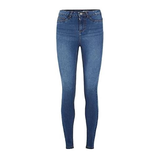 Noisy May nos de nmcallie hw skinny jeans vi021mb noos, blu (medium blue denim medium blue denim), 36 /l30 (taglia produttore: 27) donna