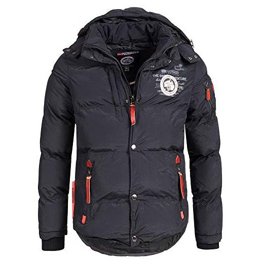 Geographical Norway verveine men - giacca invernale autunnale uomo - fodera calda per cappotto - giacca vento a maniche lunghe - abito ideale per uomini casual (marino m)