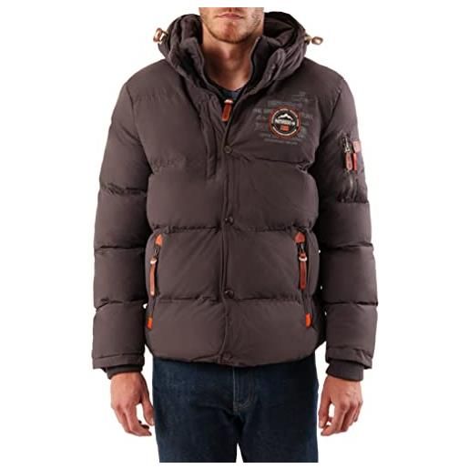 Geographical Norway verveine men - giacca invernale autunnale uomo - fodera calda per cappotto - giacca vento a maniche lunghe - abito ideale per uomini casual (marino 3xl)