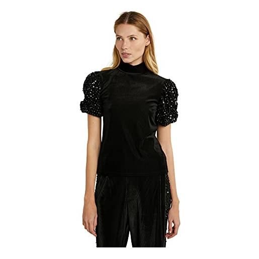 Desigual ts_gwendoline t-shirt, black, xl da donna