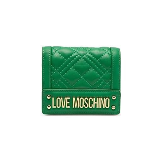 Love Moschino portafogli donna molto piccolo 3 credit card e monete estat jc5601 (verde)