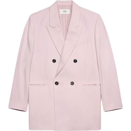 AMI Paris blazer doppiopetto oversize - rosa