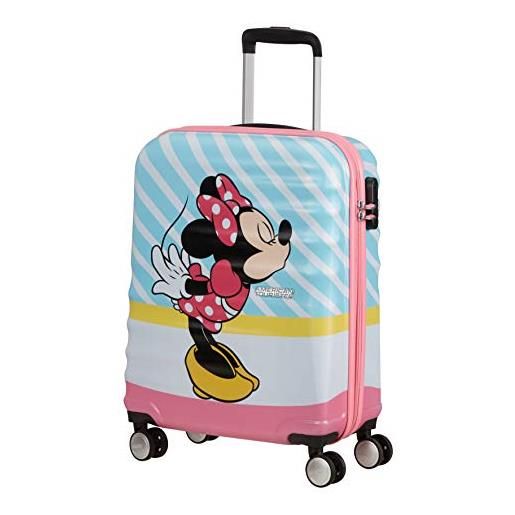 American Tourister wavebreaker disney - spinner s, bagaglio per bambini, 55 cm, 36 l, multicolore (minnie pink kiss)