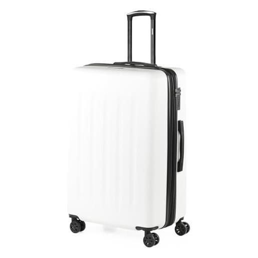 SKPAT - set valigie - set valigie rigide offerte. Valigia grande rigida, valigia media rigida e bagaglio a mano. Set di valigie con lucchetto combinazione tsa 175115, bianco latte