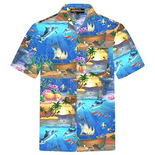 Hawaiihemdshop camicia hawaiana | uomo | vintage | 100% cotone | taglia s - 8xl | versioni diverse | manica corta | spiaggia | tramonto | paradiso | aloha | hawaii | hawaiiana