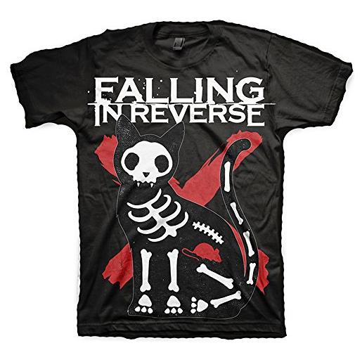 APPLY falling in reverse men's cat x ray slim fit t camicie e t-shirt(large)