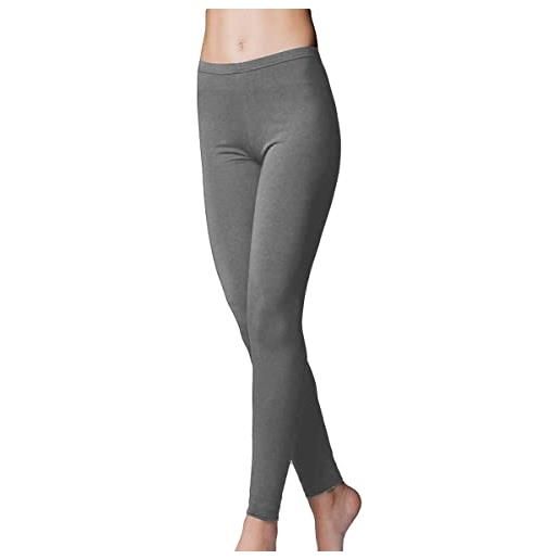 JADEA 3 leggings pantacollant donna 4192 morbido cotone elasticizzato, grigio, m