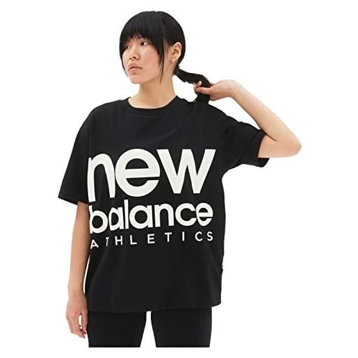 New Balance felpa con cappuccio unisex nero bk