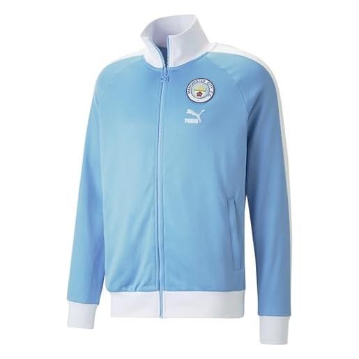 PUMA track jacket manchester city f. C. Ftbl. Heritage t7 da uomo l team light blue white