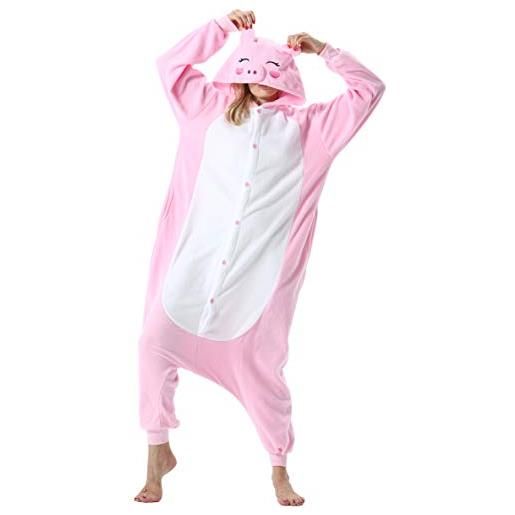 ULEEMARK donna ummo pigiama anime cosplay halloween costume attrezzatura adulto animale onesie unisex pollo per altezze da 140 a 187 cm