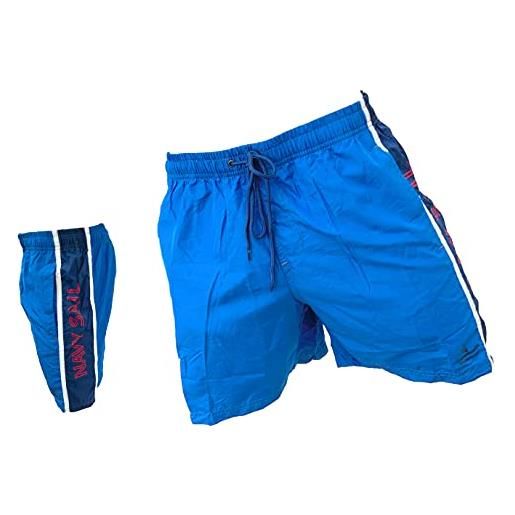 NAVY SAIL by navigare boxer mare costume uomo pantaloncini da bagno anche in taglie conformate (098304 bluette, l)