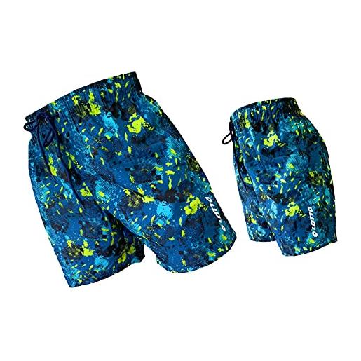 Lotto costume uomo boxer mare pantaloncini da bagno - t shirt uomo (48425 blu, l)
