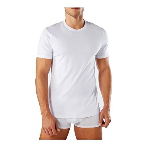 Liabel maglietta intima 100% cotone supima, offerta 3-6 pezzi, maglietta intima uomo in cotone estremamente leggero art. 23 (3 pezzi bianco, xl)