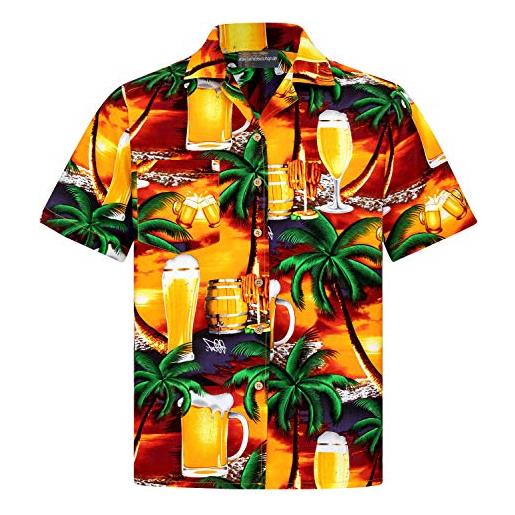 Hawaiihemdshop camicia hawaiana | uomo | vintage | 100% cotone | taglia s - 8xl | versioni diverse | manica corta | alcool | birra | cocktail | aloha | hawaii | hawaiiana