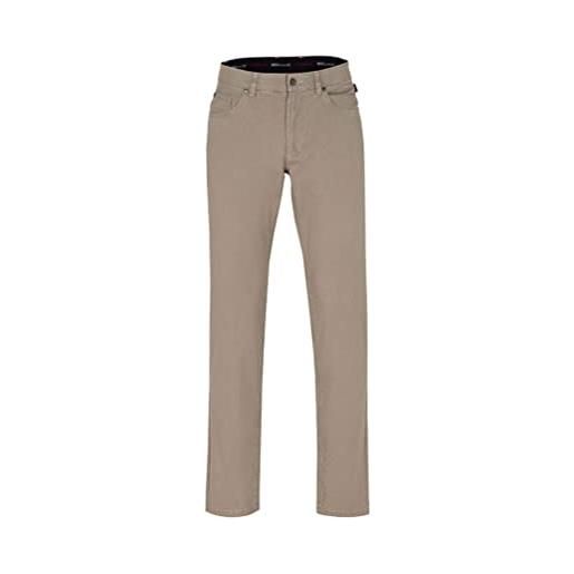 Bruehl 184380 520 - pantaloni estivi da uomo, forma dritta, elasticizzati beige/strutturato. 60