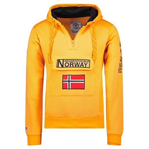 Geographical Norway felpa da uomo gymclass men (arancione fluorescente, xxl)