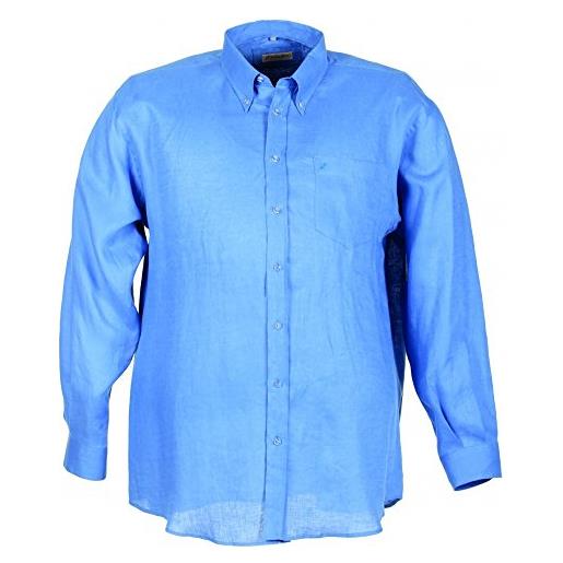Maxfort camicia tommy taglie forti uomo - azzurro, 6xl