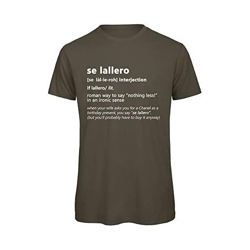 Boostit t-shirt uomo simpatiche sul dizionario romano se lallero | roman says | maniche corte |100% cotone organico | (nero, xl)