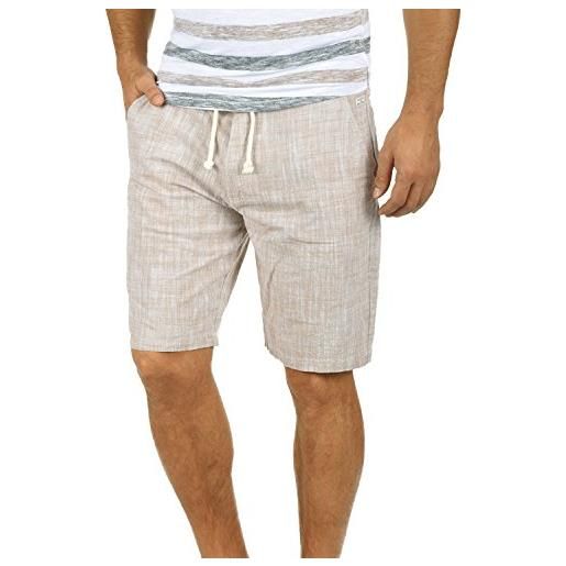 b BLEND blend bones pantaloncini di lino shorts bermuda da uomo. In cotone 100% regular- fit, taglia: 3xl, colore: navy (70230)