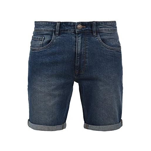 b BLEND blend joel pantaloncini di jeans shorts bermuda da uomo elasticizzato, taglia: m, colore: denim darkblue (76207)