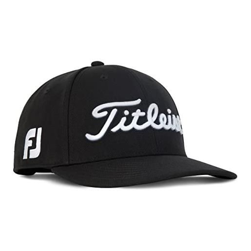 Titleist cappello da golf tour in lana snapback, nero/bianco, taglia unica