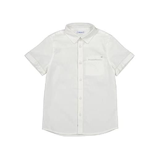 Mayoral camicia m/c tailoring per bambini e ragazzi bianco 5 anni (110cm)