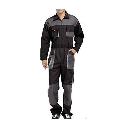 Cicilin - salopette da uomo e tute di sicurezza, pantaloni meccanici, colore: nero copertura xxl