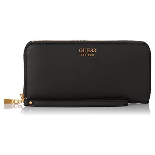 GUESS enisa large zip around wallet black one size
