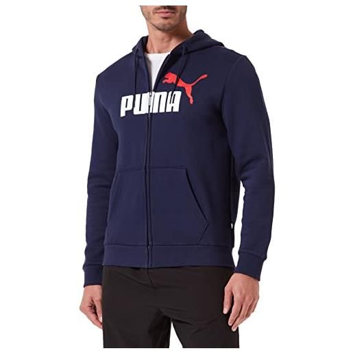 PUMA giacca essential felpa, blu (peacoat) (5, m uomo
