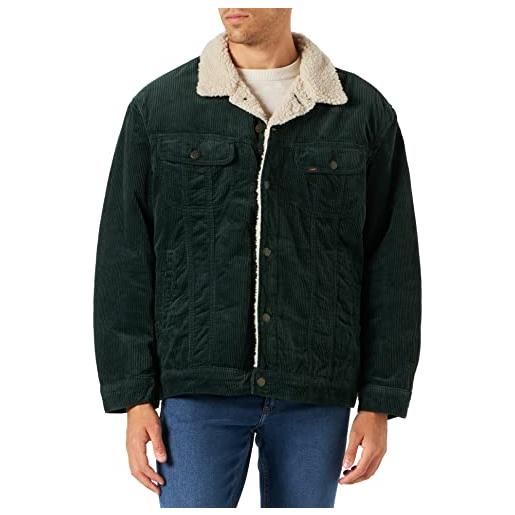 Lee sherpa jacket giacca di jeans, kelp, l uomini