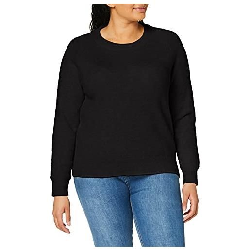 SELECTED FEMME slflulu ls knit o-neck noos maglione, nero, m donna