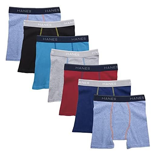 Hanes toddler boys dyed boxer briefs, assorted, 7-pack, x-large