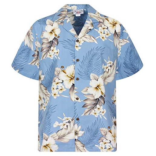 P.L.A. original camicia hawaiana, gentian, blu scuro m