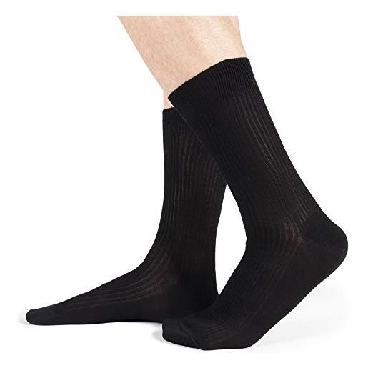 Ciocca calze uomo corta costa larga in cotone filo scozia elasticizzato - 6 paia - made in italy [315/1_020_11_5]
