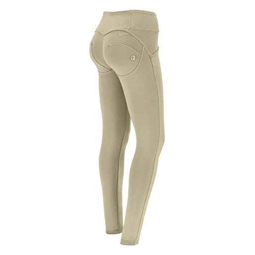 FREDDY - pantaloni push up wr. Up® skinny cotone organico vita media, grigio, medium