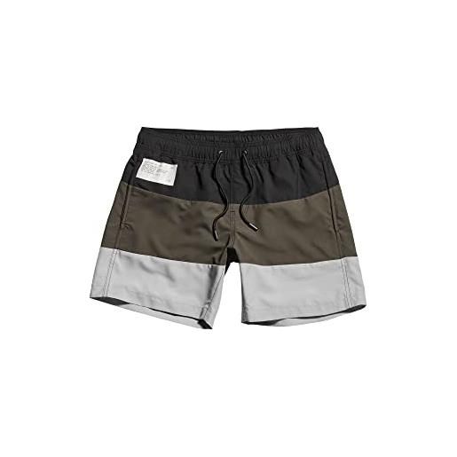 G-STAR RAW men's dirik color block swim shorts, nero (dk black d22960-a505-6484), xl