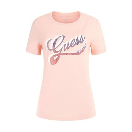 GUESS t-shirt donna ss cn shaded logo tee rosa es23gu82 w3gi34i3z14 s