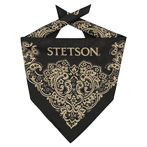 Stetson bandana paisley donna/uomo - fazzoletto da testa fascia per capelli estate/inverno - taglia unica nero