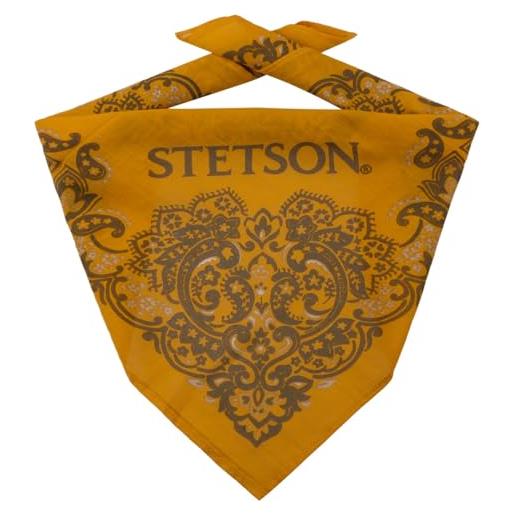 Stetson bandana paisley donna/uomo - fazzoletto da testa fascia per capelli autunno primavera inverno estate estate/inverno - taglia unica giallo